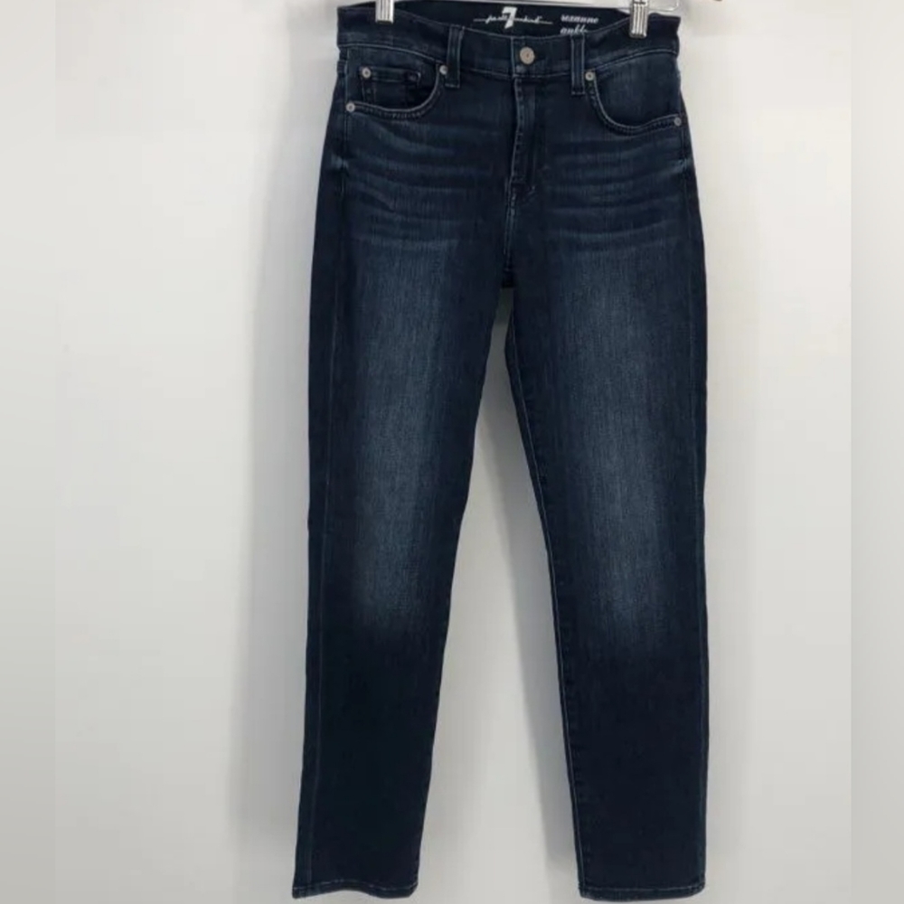 7 For All Mankind Dark Blue Ankle Roxanne Jeans - Size 27 Women's NWOT